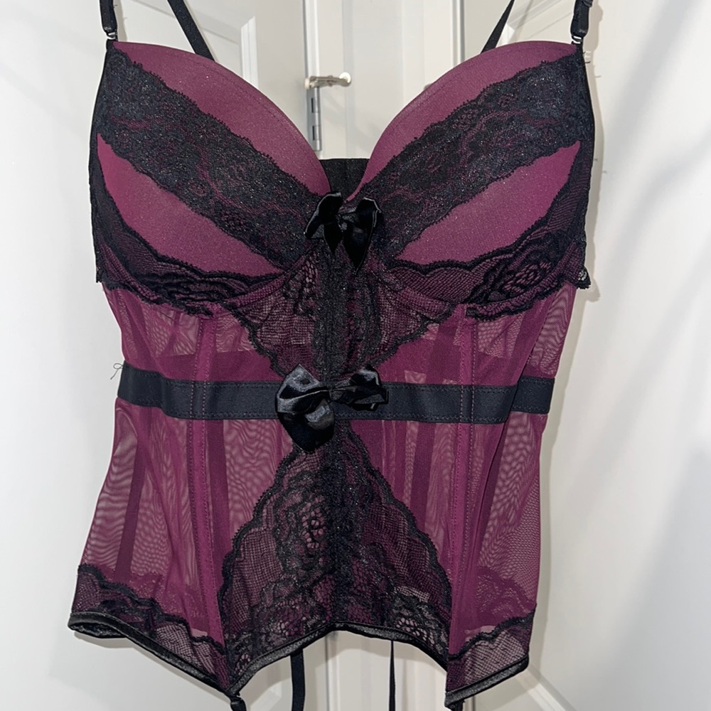 Black and Purple Top Melon Corset